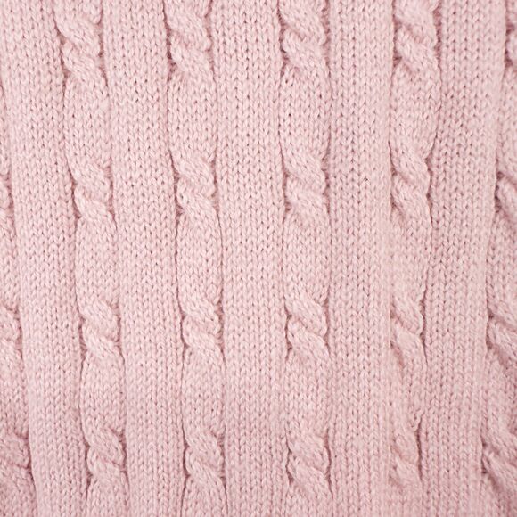 Talbots Button Cuff Cable Knit Sweater Womens Petite Small Pink Preppy Soft Girl - Picture 6 of 13